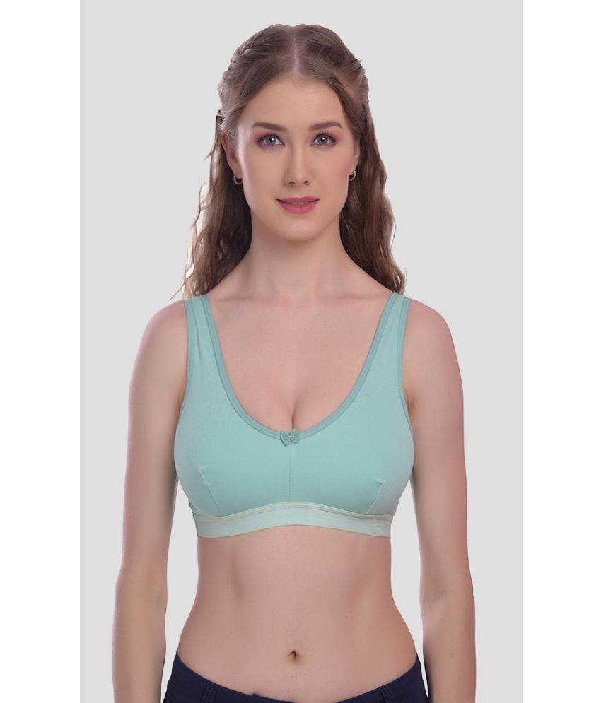     			Elina Cotton Non Padded Women's Racerback bra ( Sea Green )