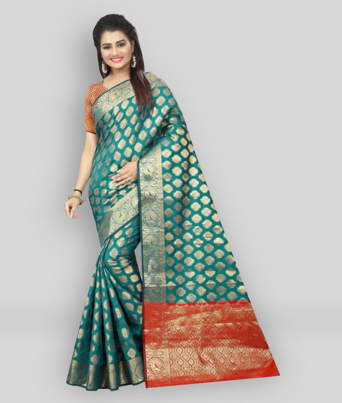     			Gazal Fashions - Multicolor Silk Saree With Blouse Piece ( Pack of 1 )