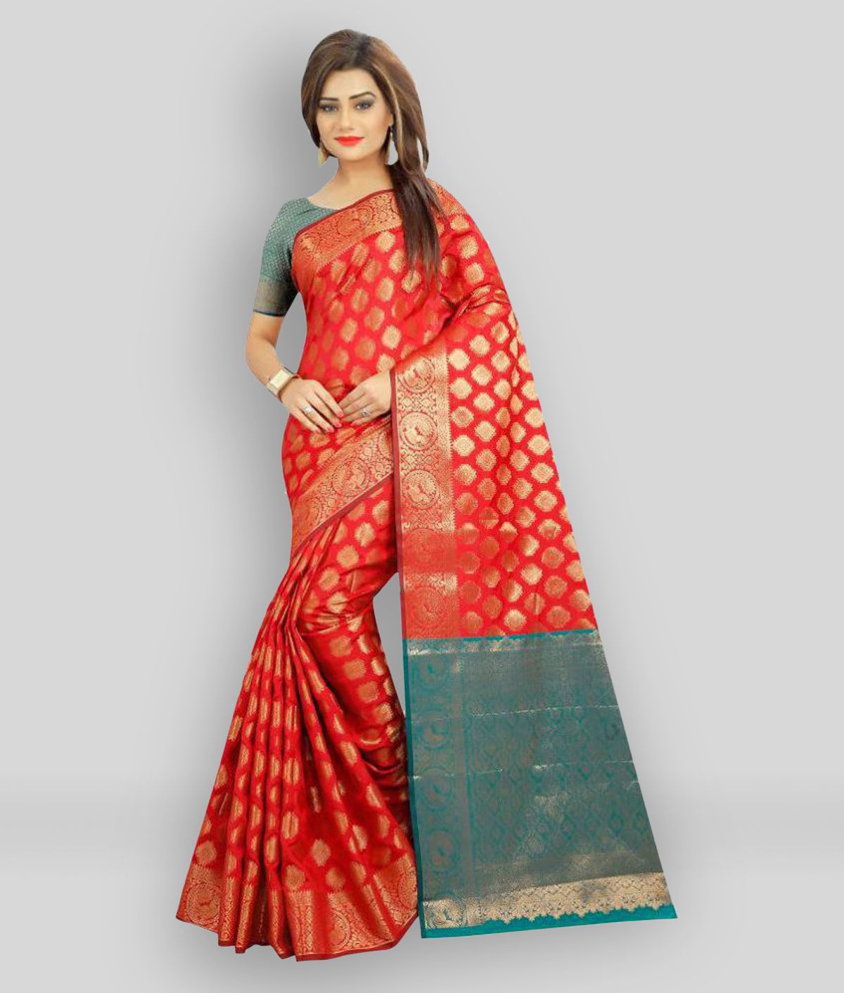     			Gazal Fashions - Multicolor Silk Saree With Blouse Piece (Pack of 1)