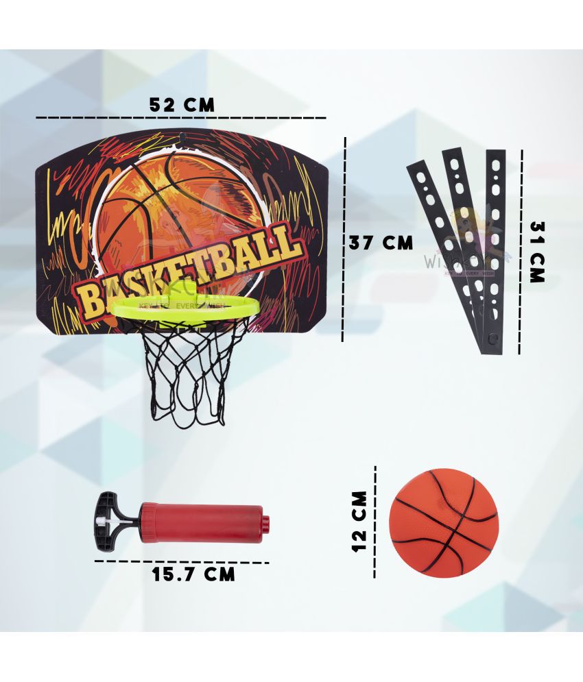 Basketball Hoop Arcade Sport Toy with 8 Balls Assemble Basketball Training Set Indoor Outdoor Party Favor Playset 