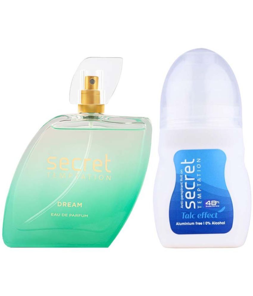     			secret temptation Talc Effect Roll-on & Dream Perfume 50ml each, Combo Pack of 2 for Women (2 Items in the set)