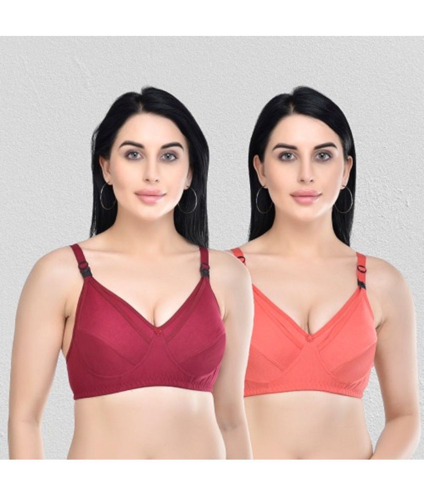     			Desiprime - Multicolor Cotton Non Padded Women's Everyday Bra ( Pack of 2 )