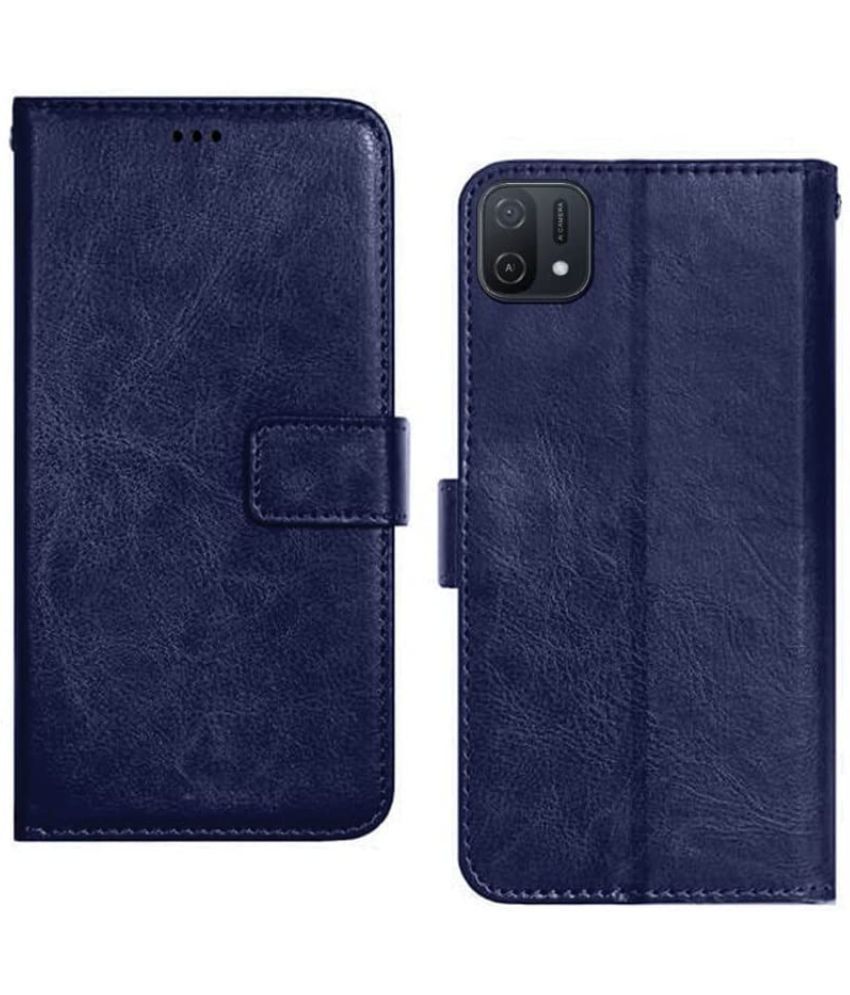     			Kosher Traders - Blue Flip Cover Compatible For Oppo A16K ( Pack of 1 )
