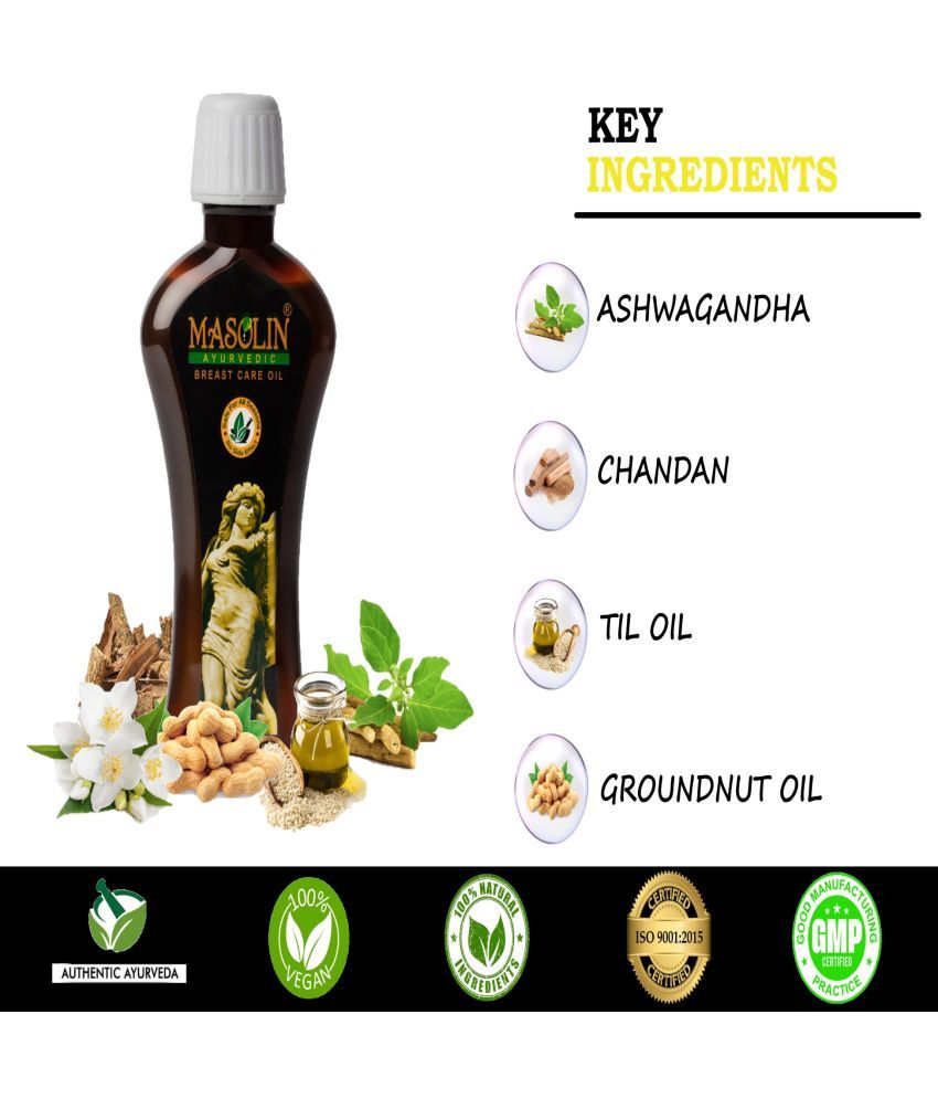 MASOLIN HERBAL Ayurvedic Breast Massage Oil For Women 100 ml Pack Of 4