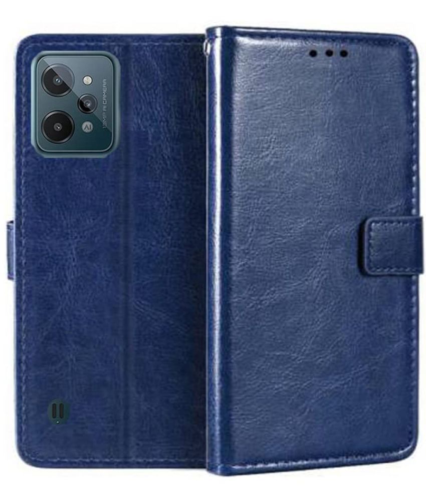     			Megha Star - Blue Flip Cover Compatible For Realme C31 ( Pack of 1 )