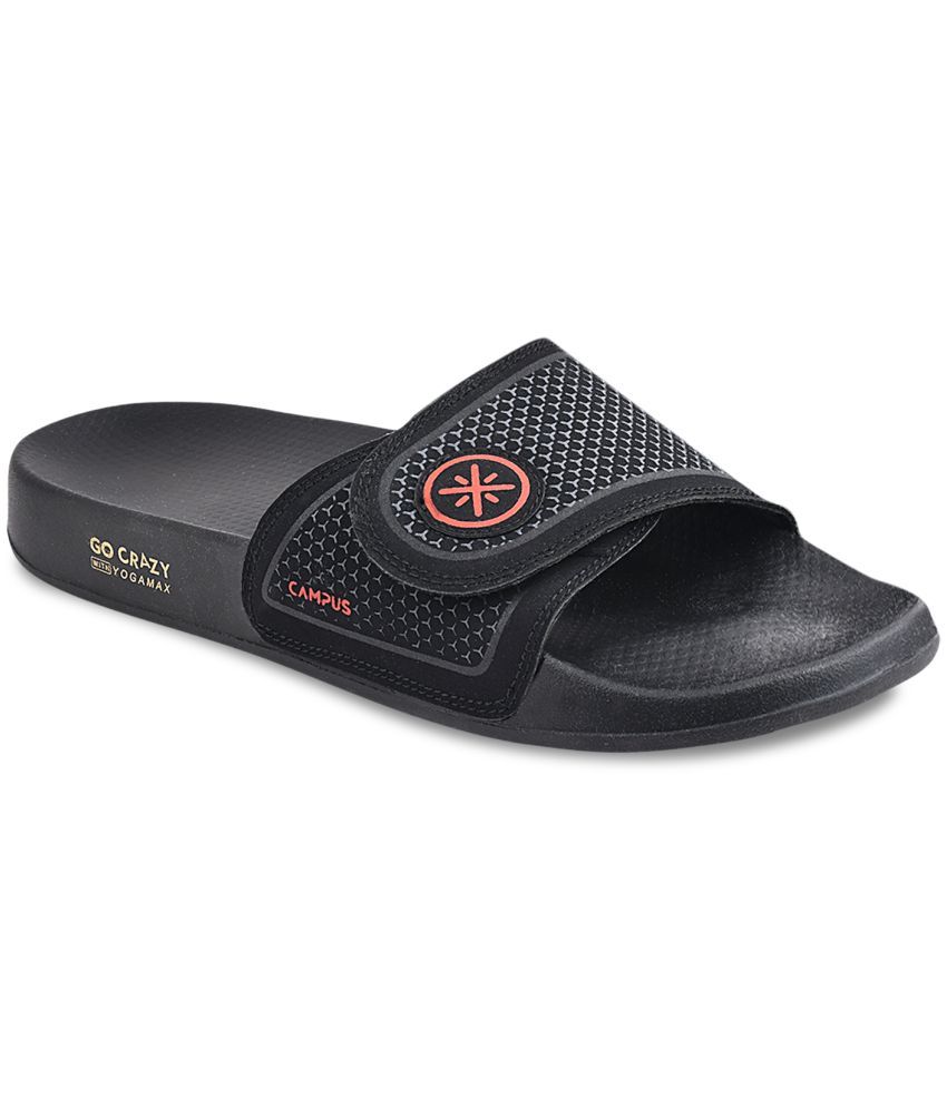     			Campus Black Men's Slide Flip Flop  (Pair of 1)