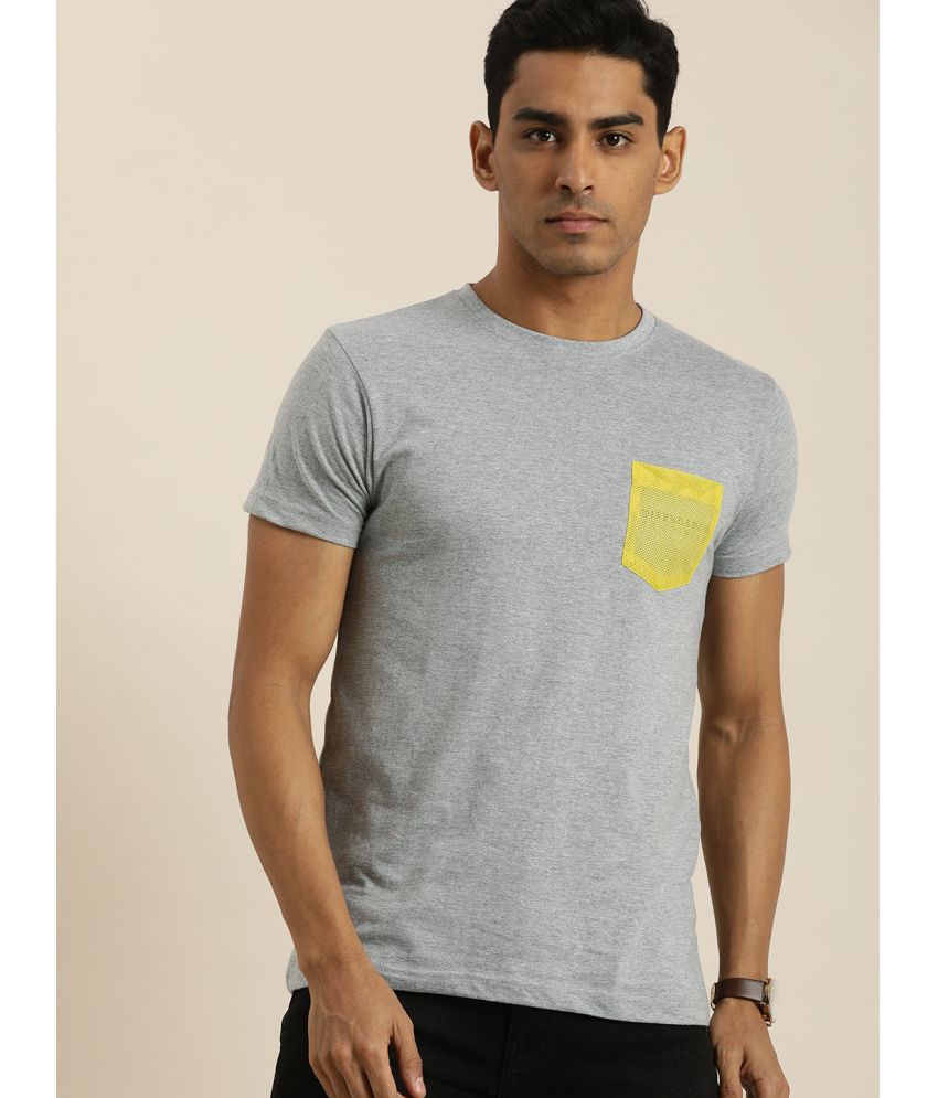     			Difference of Opinion - Grey Cotton Regular Fit Men's T-Shirt ( Pack of 1 )