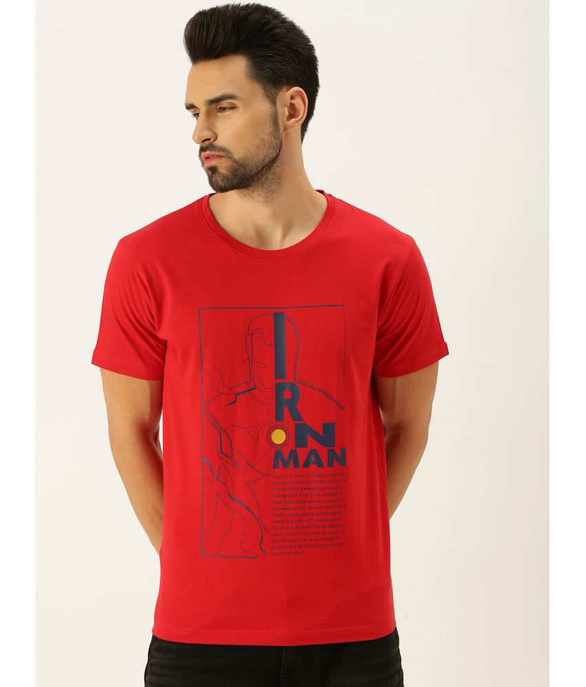     			Veirdo - Red Cotton Regular Fit Men's T-Shirt ( Pack of 1 )