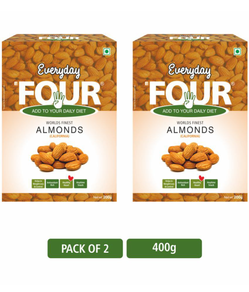     			Everyday Four Californian Almonds (Badam) 400g | Combo Pack 200*2 | Healthy Heart |