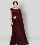 ANAND SAREES - Brown Georgette Saree With Blouse Piece (Pack of 1)