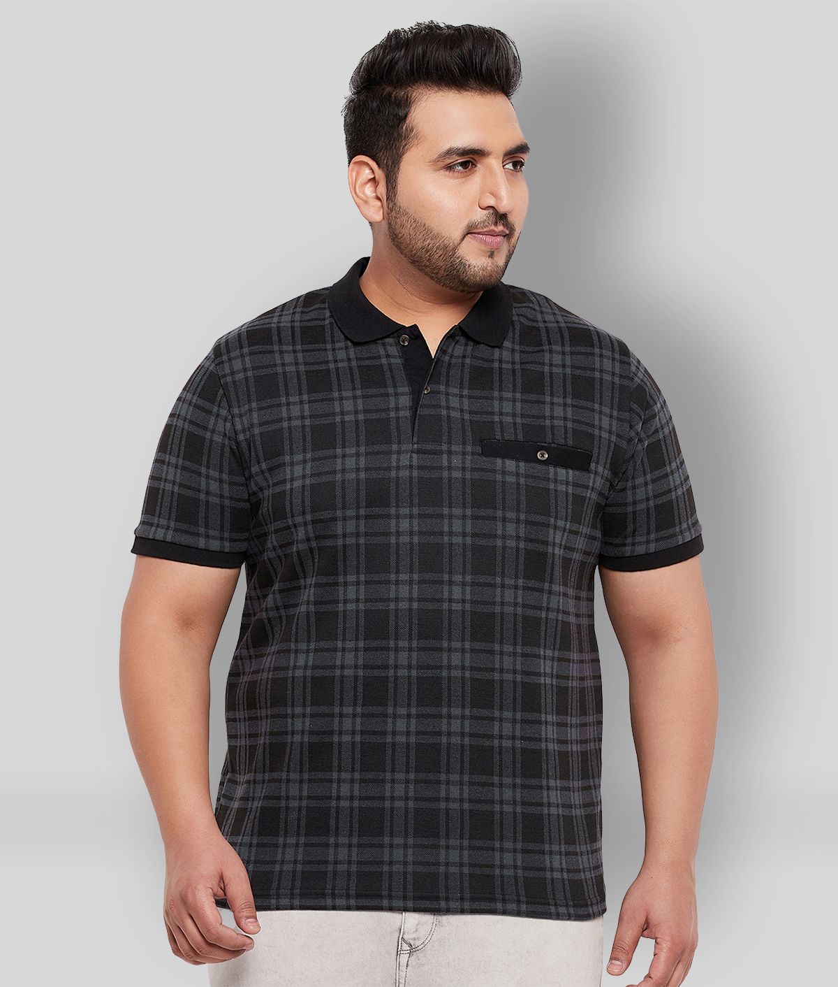     			AUSTIVO - Black Cotton Blend Regular Fit Men's Polo T Shirt ( Pack of 1 )