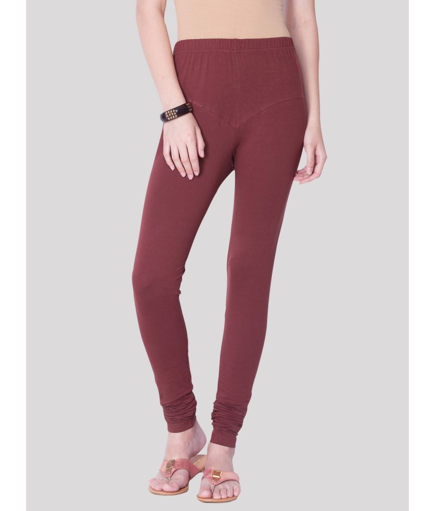     			Dollar Missy - Maroon Cotton Women's Leggings ( Pack of 1 )