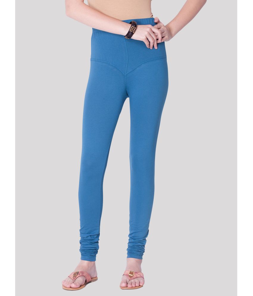     			Dollar Missy - Blue Lycra Women's Leggings ( Pack of 1 )