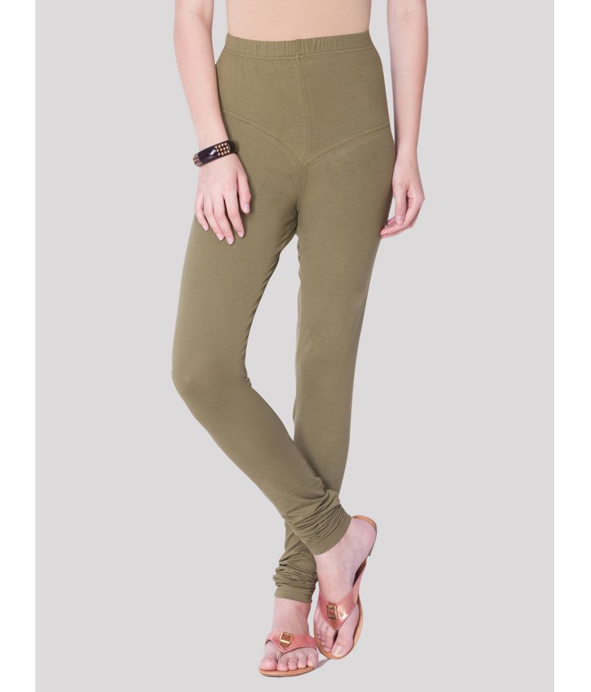     			Dollar Missy - Green Cotton Women's Leggings ( Pack of 1 )