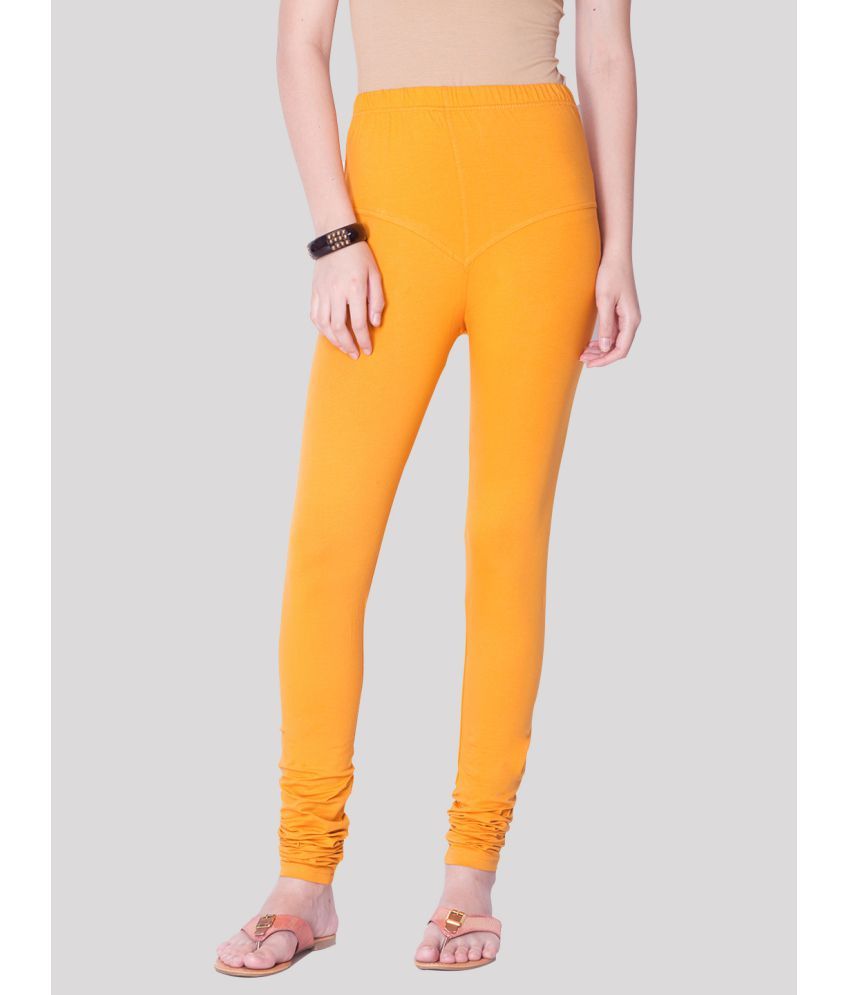     			Dollar Missy - Orange Lycra Women's Leggings ( Pack of 1 )