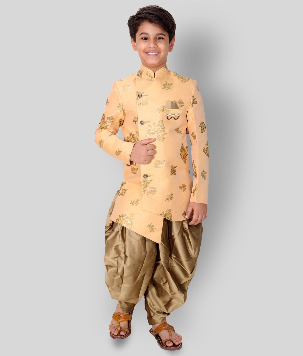     			Fourfolds Ethnic Wear Indo Western and Dhoti set for Kids and Boys_FE604