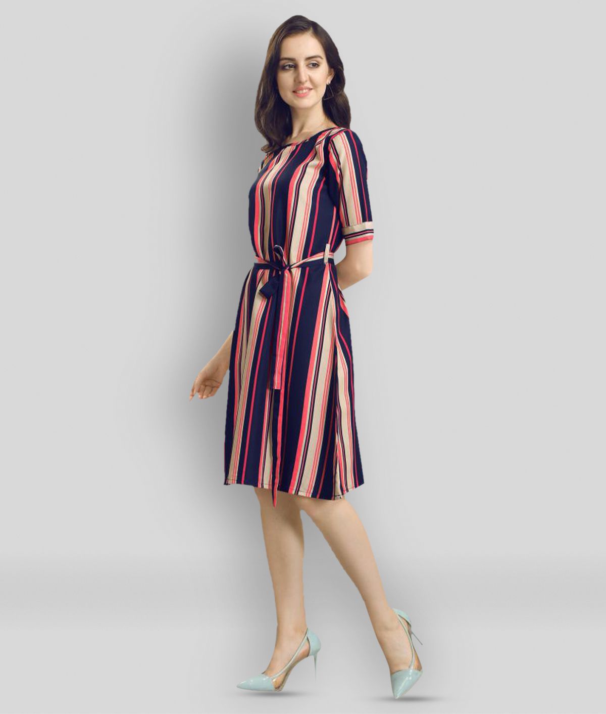 Buy Selvia Multicolor Crepe Womens A Line Dress Pack Of 1 Online At Best Price In India 0663