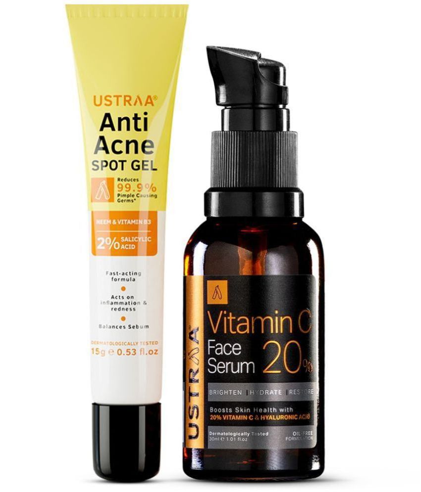     			Ustraa Vitamin C Face Serum - 30ml & Anti Acne Spot Gel - 15ml