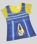 Me N My CLOSET Pack of 1 Baby Girls Denim Frock ( Blue )