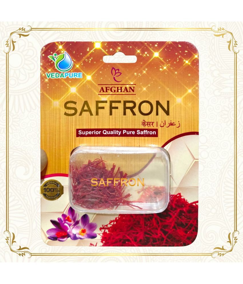     			Vedapure Natural and Finest A++ Grade 1 Gram Afghani Kesar / Saffron Threads (Pack of 1)