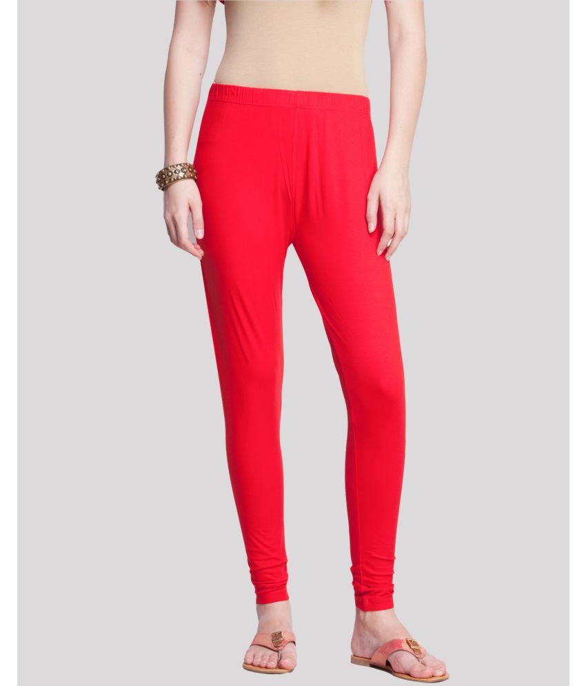     			Dollar Missy - Red Lycra Women's Leggings ( Pack of 1 )