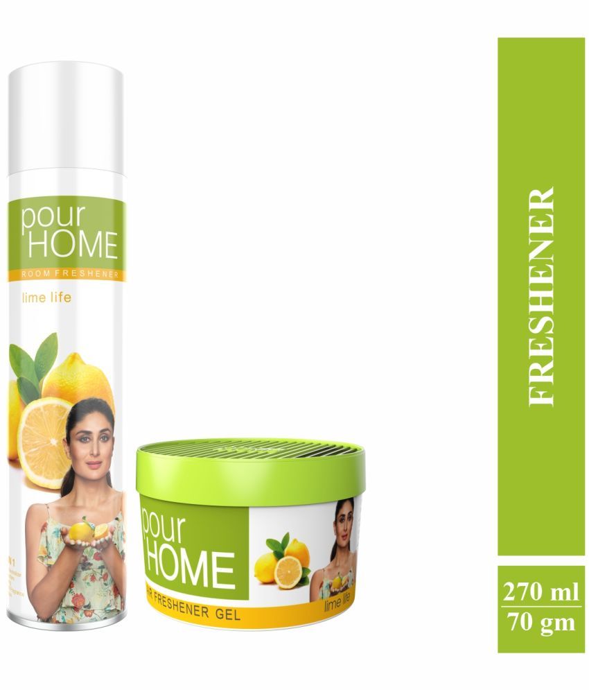     			POUR HOME Combo of Lime Room Freshener 220ml & Lime Car freshener 70gm (Pack of 2)