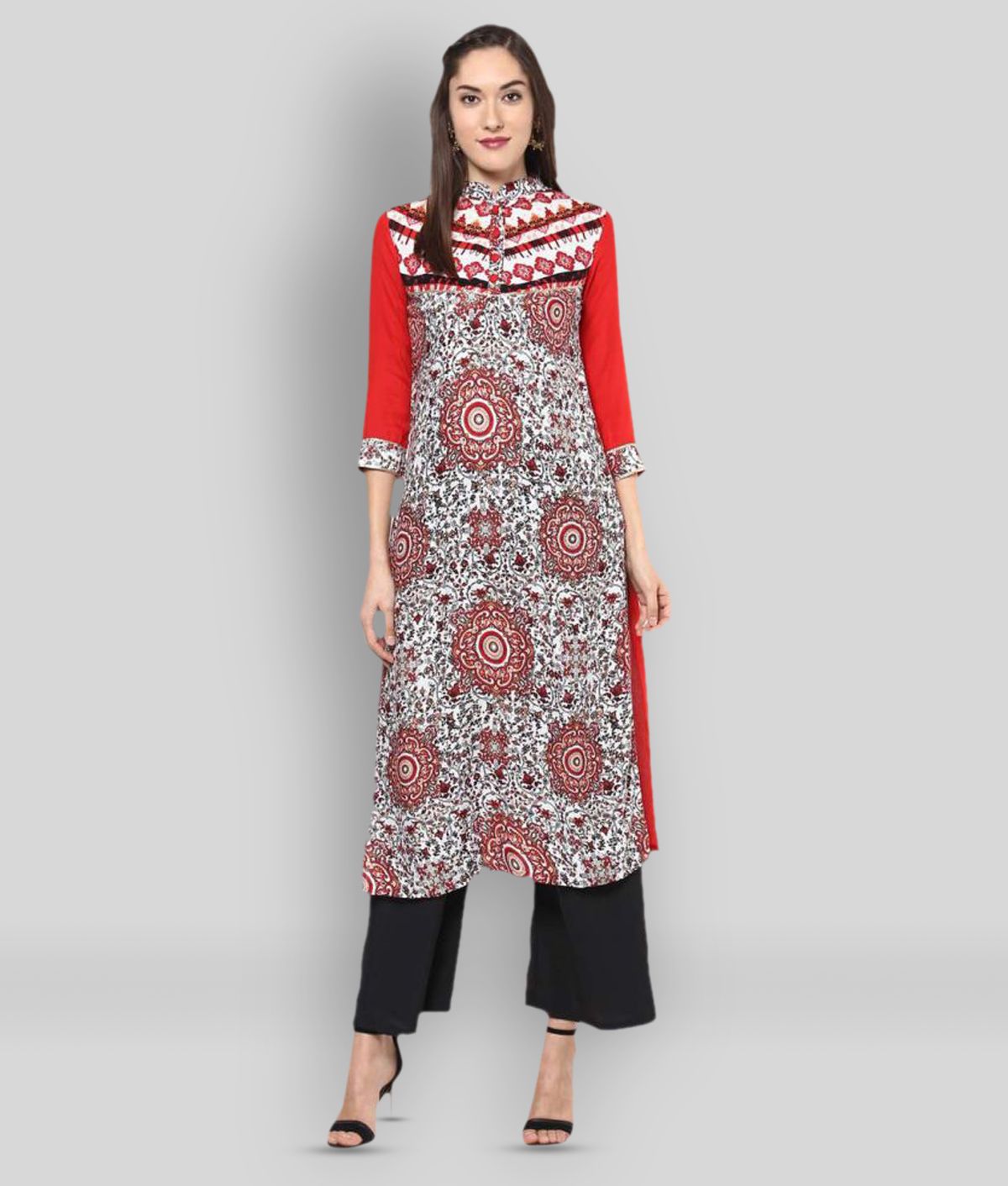     			StyleStone - Multicolor Rayon Women's Straight Kurti