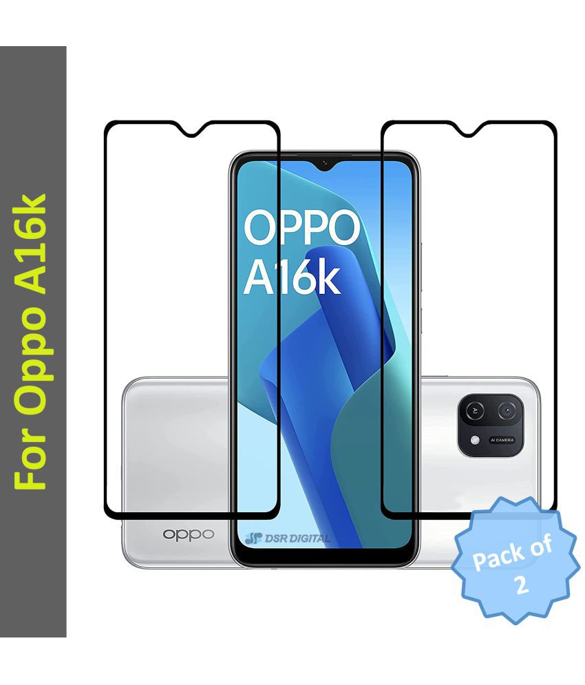 DSR Digital - Tempered Glass Compatible For OPPO A16K ( Pack of 2 )