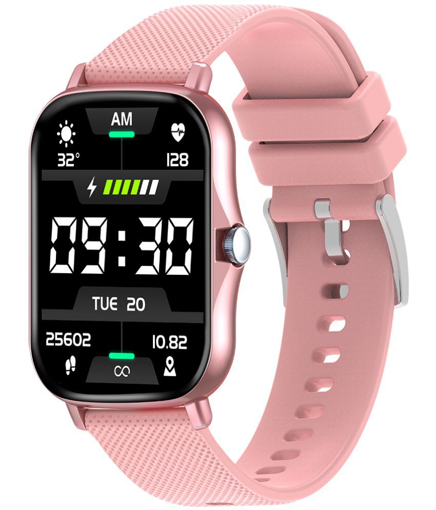 PTron Pulsefit F21+ Fitness Smartwatch (Pink)
