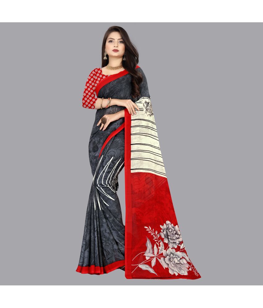     			Anand Sarees - Red Georgette Saree With Blouse Piece ( Pack of 1 )