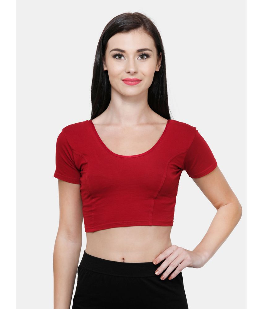     			Vami - Red Readymade without Pad Cotton Blend Women's Blouse ( Pack of 1 )