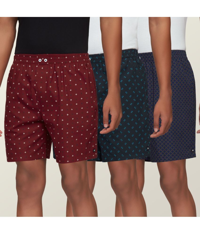     			XYXX Pack of 3 Cotton Men's Boxer- ( Multicolor )