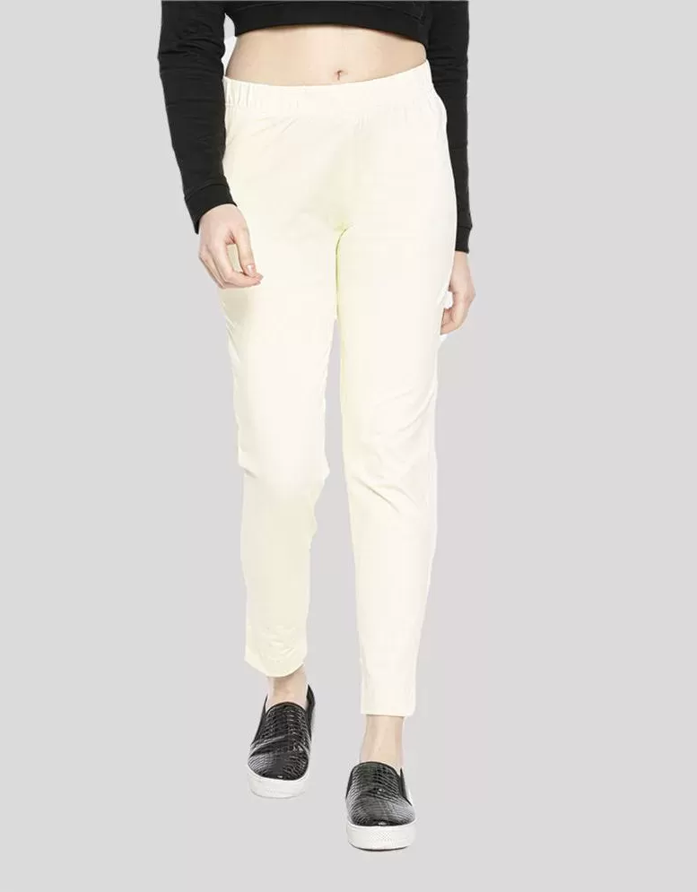 Buy NAARI Off White Cotton Slim Fit Embroidered Cigarette Trousers for  Womens at Amazonin