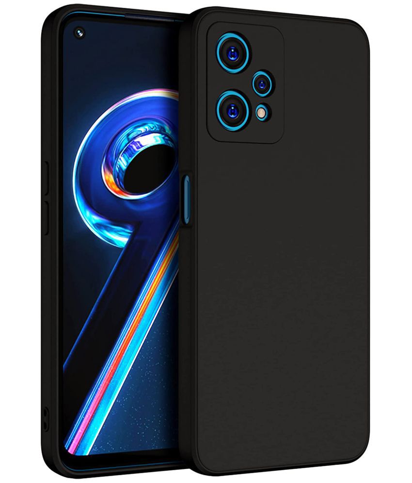     			Doyen Creations - Black Silicon Plain Back Cover Compatible For Realme 9 Pro plus ( Pack of 1 )