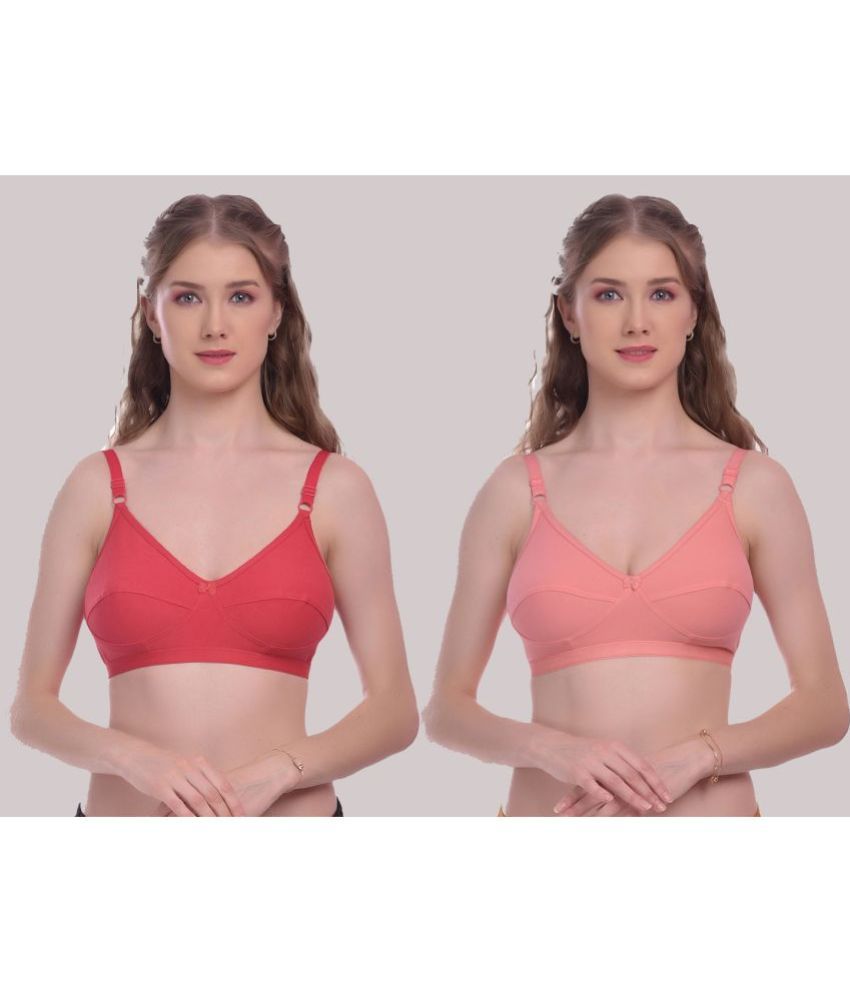     			Elina - Multicolor Cotton Non Padded Women's Everyday Bra ( Pack of 2 )