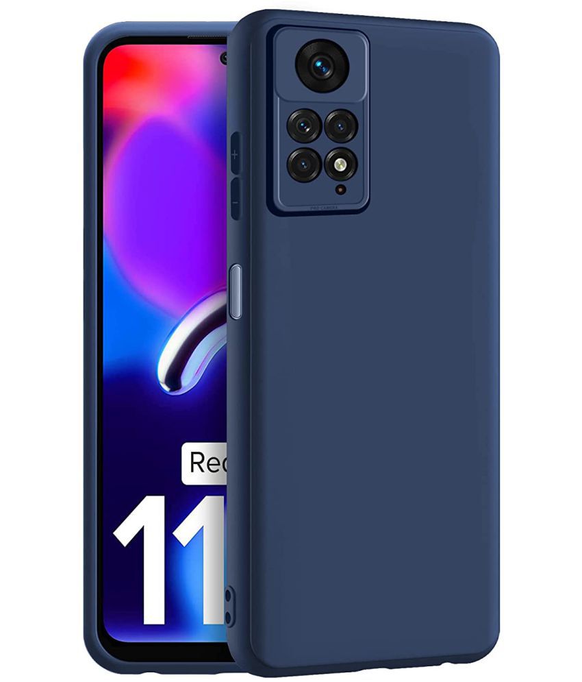     			Kosher Traders - Blue Silicon Plain Back Cover Compatible For Xiaomi Redmi Note 11 Pro Max ( Pack of 1 )