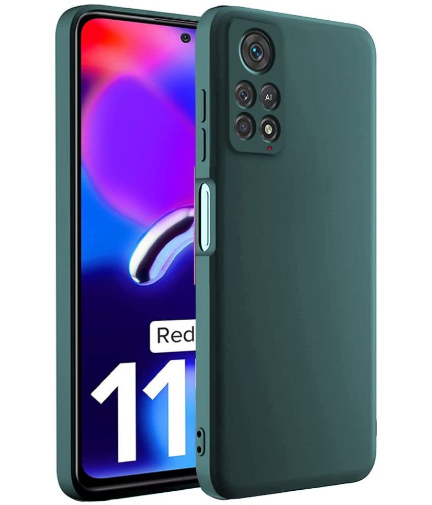     			Kosher Traders - Green Silicon Plain Back Cover Compatible For Xiaomi Redmi Note 11 Pro Max ( Pack of 1 )