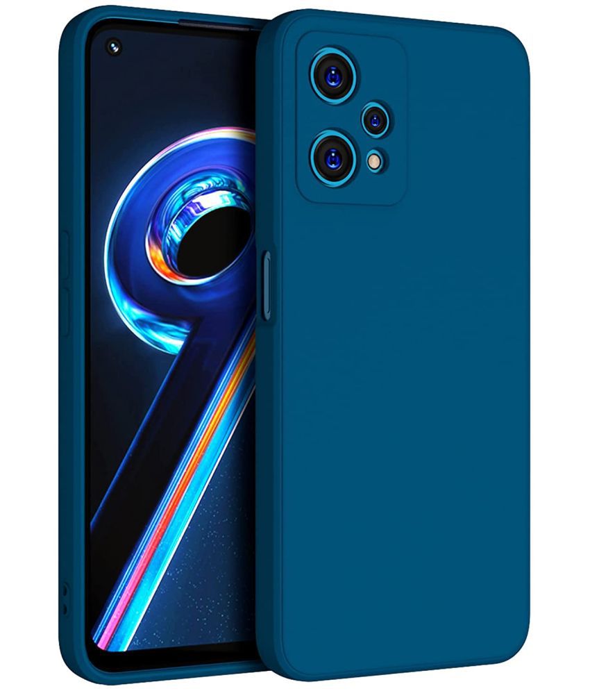     			Megha Star - Blue Silicon Plain Back Cover Compatible For Realme 9 Pro plus ( Pack of 1 )
