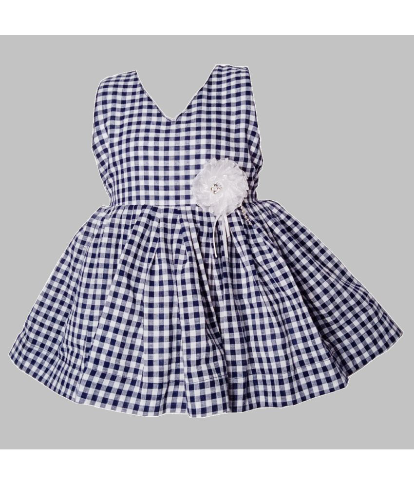     			harshvardhanmart.com - Navy Blue Cotton Baby Girl Frock ( Pack of 1 )