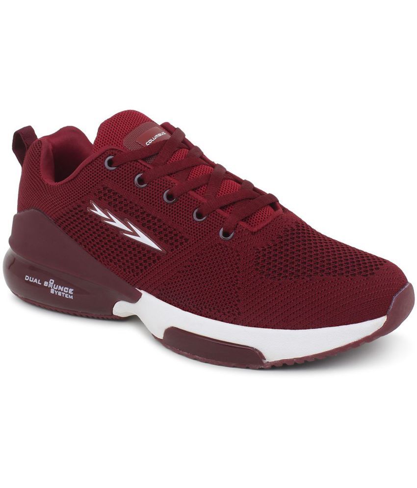     			Columbus - BREATHE-Sport shoe Maroon Men's Sports Running Shoes