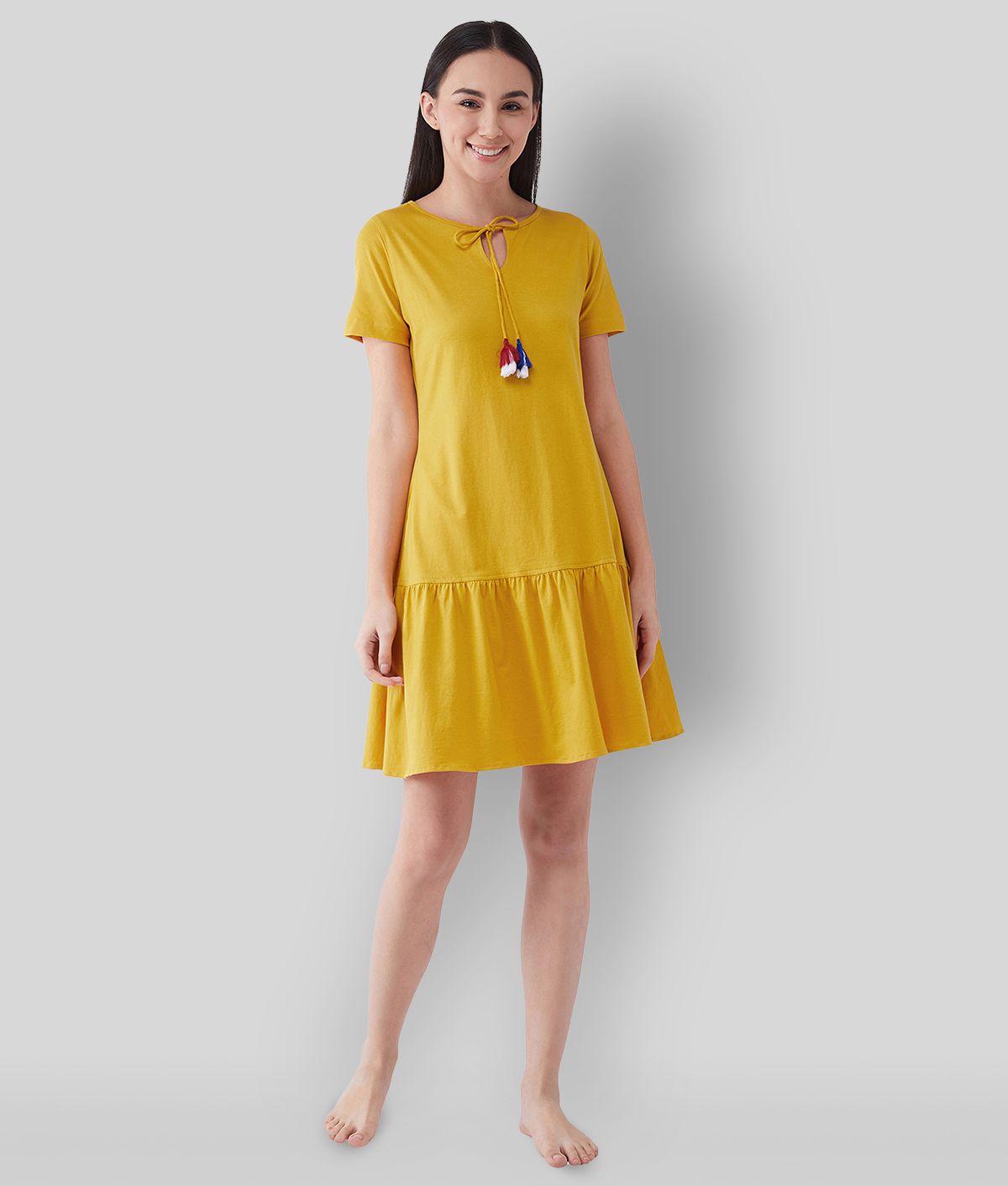     			Miss Chase - Yellow Cotton Women's Nightwear Night Dress ( Pack of 1 )