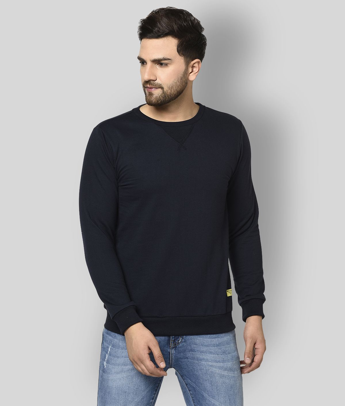     			Rigo - Navy Fleece Regular Fit Men's Sweatshirt ( Pack of 1 )