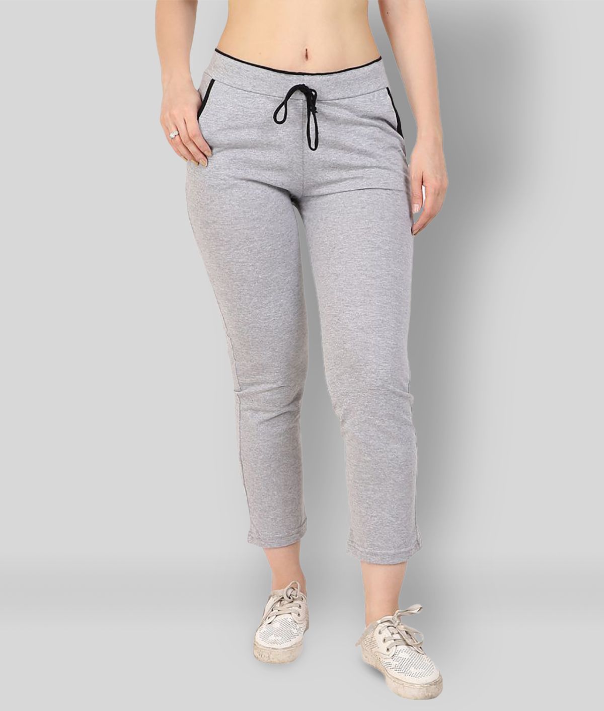     			Diaz - Grey Melange Cotton Women's Outdoor & Adventure Trackpants ( Pack of 1 )