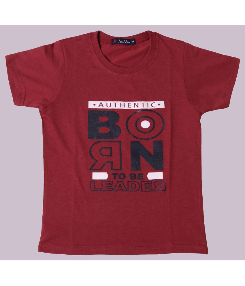     			NEUVIN - Maroon Cotton Boy's T-Shirt ( Pack of 1 )