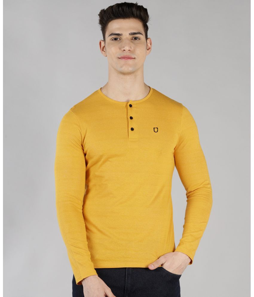     			Urbano Fashion Pack of 1 Cotton Slim Fit Men's T-Shirt ( Yellow )