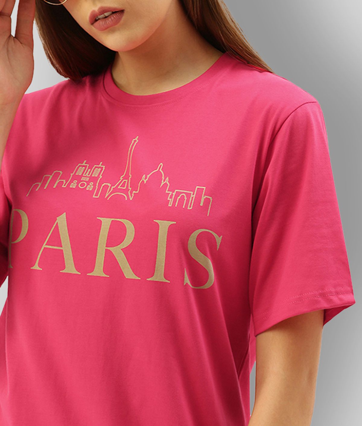     			Dillinger - Pink Cotton Regular Fit Women's T-Shirt ( Pack of 1 )