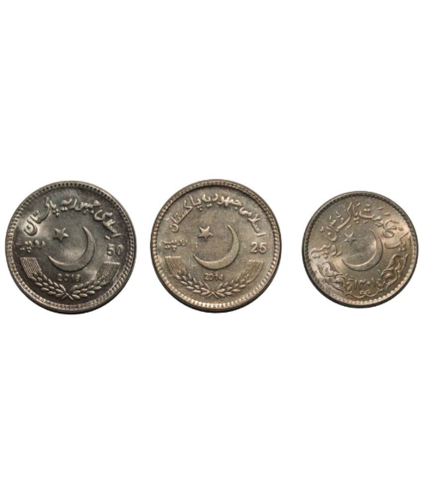     			Numiscart - 1,25 And 50 Rupees 3 Numismatic Coins