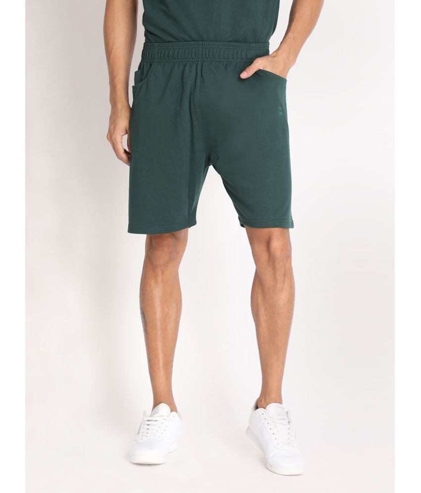     			Chkokko - Green Cotton Blend Men's Shorts ( Pack of 1 )