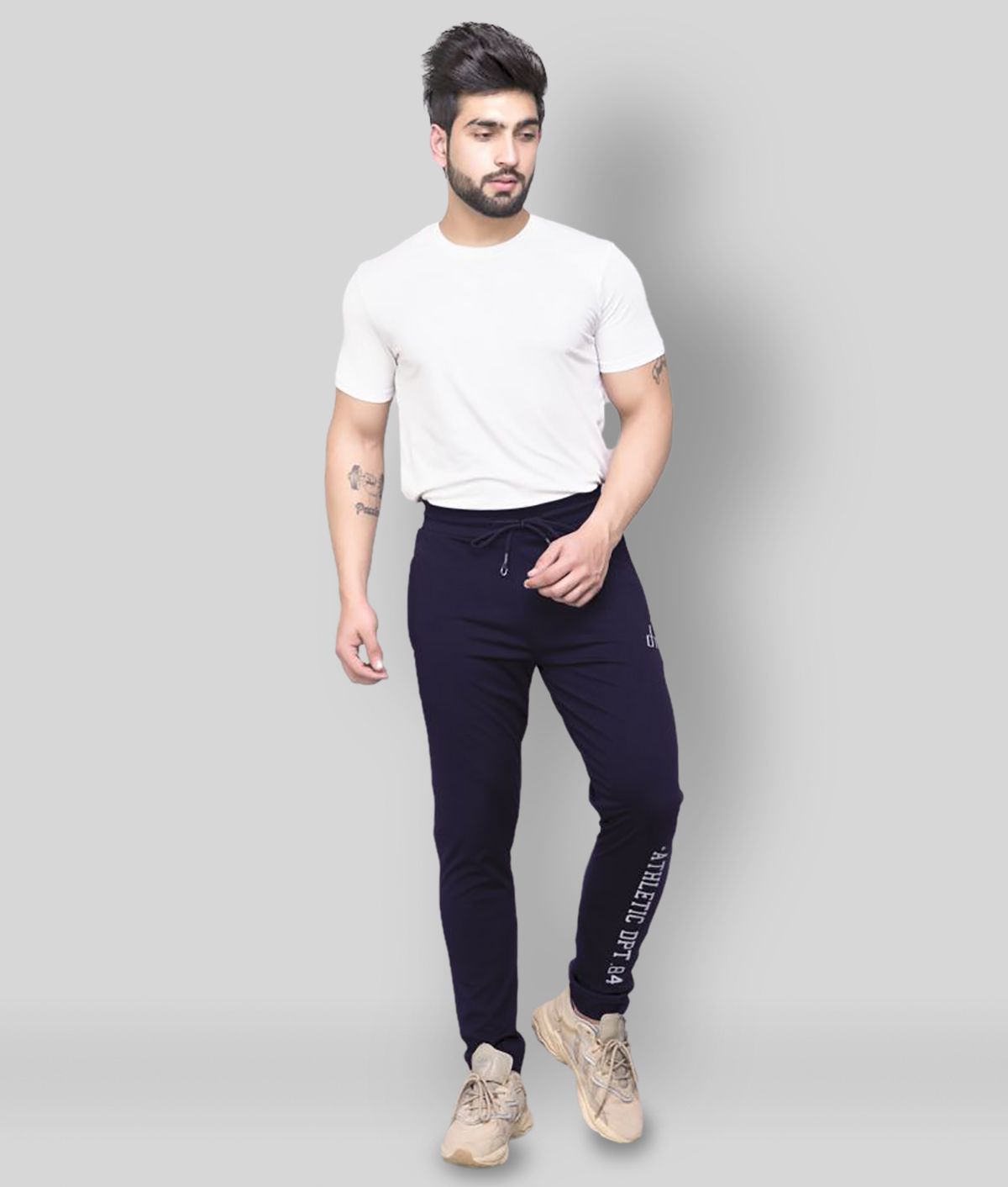     			Devhim -  Navy Blue Polyester Men's Sports Trackpants ( Pack of 1 )