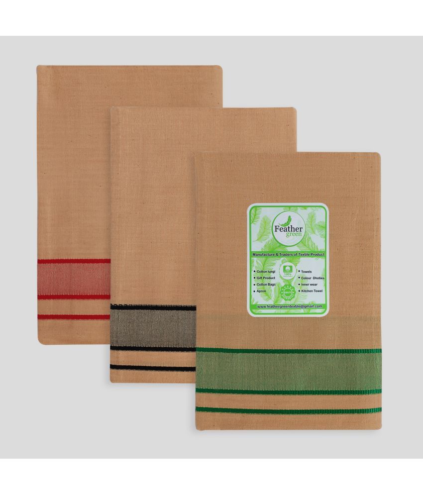     			Feather Green - Multicolor Cotton Men's Lungi ( Pack of 3 )